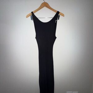 Black Sleeveless Bodycon Maxi Dress for Cocktail